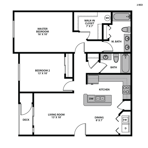 Regency Park Two Bed Floor Plan